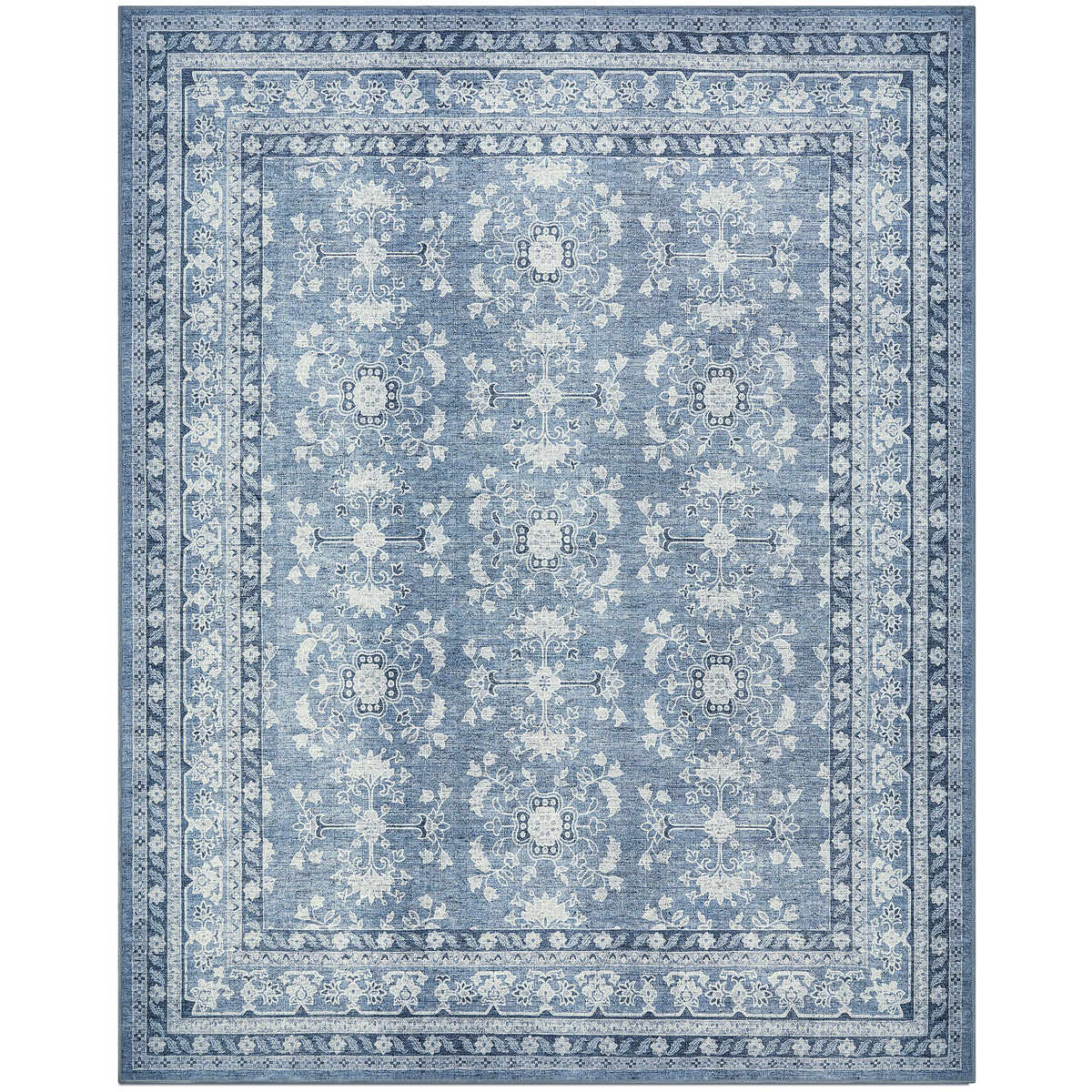 Tara - Blue/Grey - Washable Rug – Tumble