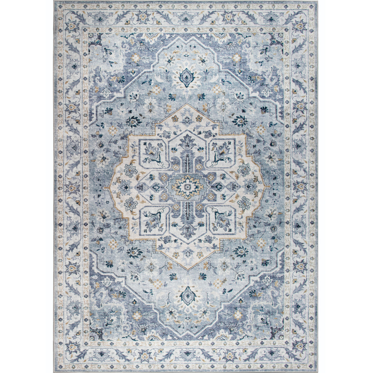 Amara - Light Blue/Ivory Runner